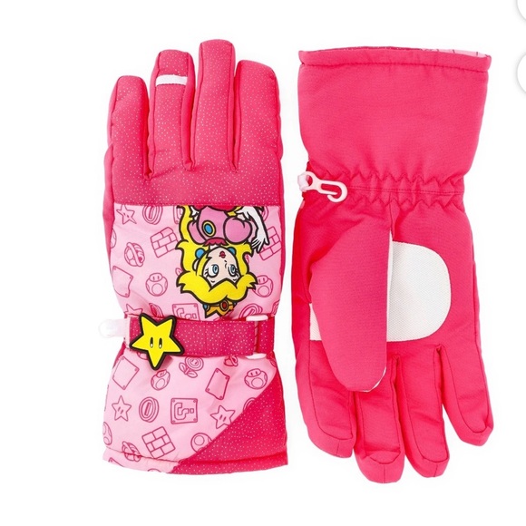 Nintendo Other - Super Mario Princess Peach Girls Ski Gloves